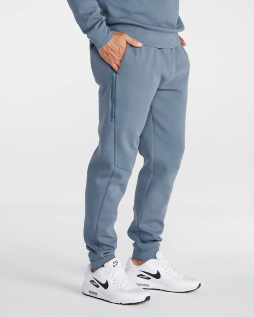 Elastic waist men's cotton joggers with zipper pockets