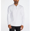 Quarter zip cotton polos for men long sleeve lightweight shirts
