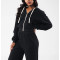 Cotton fleece zip hoodies for women high quality hooded jackets