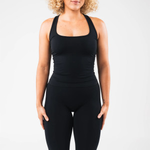 Women's lightweight square neck tank top with racerback design