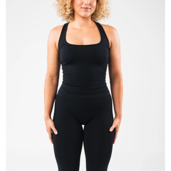 Women's lightweight square neck tank top with racerback design