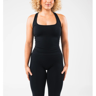 Women's lightweight square neck tank top with racerback design