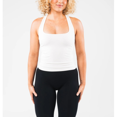 Women's lightweight square neck tank top with racerback design