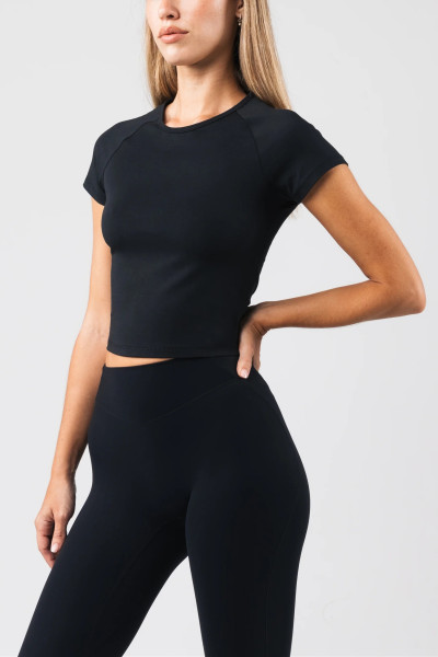 Women's short sleeve baby tee athletic fit sports tees