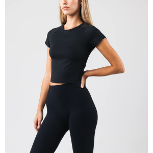 Women's short sleeve baby tee athletic fit sports tees
