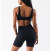 2025 new square neck supportive sports bra high impact fitness bralette with removable paddings