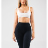 2025 new square neck supportive sports bra high impact fitness bralette with removable paddings