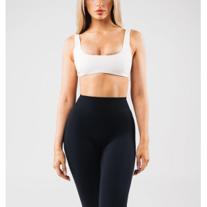 2025 new square neck supportive sports bra high impact fitness bralette with removable paddings