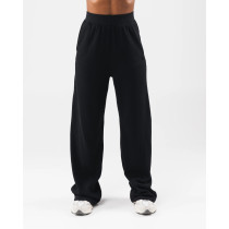 Rib waist flared pants for women cotton fleece bell bottomed sweatpants