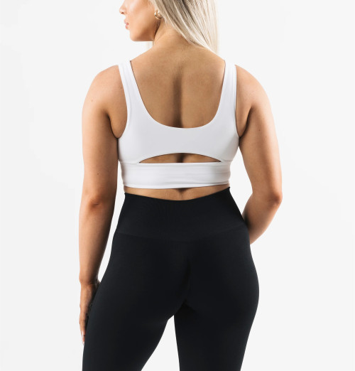 V neck hollow back sports bra with removable padding