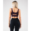 V neck hollow back sports bra with removable padding