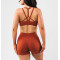 Women's v neck low impact cross back mesh sports bra