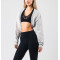Women's oversized long sleeve cotton shrug stylish cropped sweatshirts top