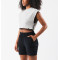 Women's new arrival cropped cotton tees