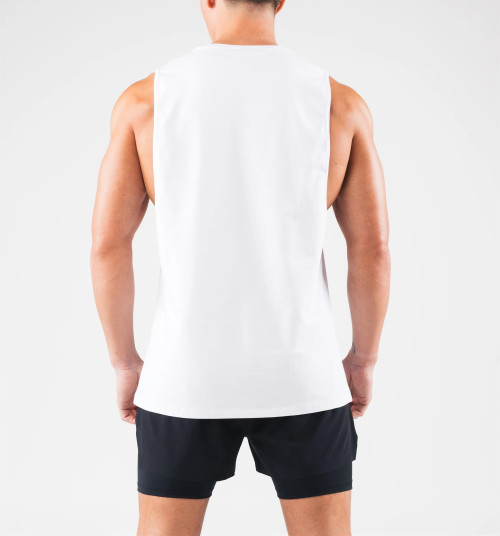 Men's lightweight crew neck sleeveless gym tops regular fit muscle tanks