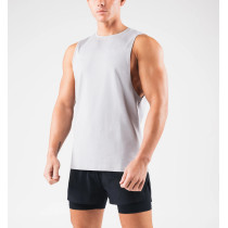 Men's lightweight crew neck sleeveless gym tops regular fit muscle tanks