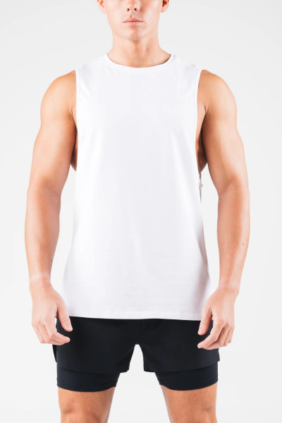 Men's lightweight crew neck sleeveless gym tops regular fit muscle tanks