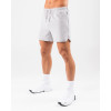 Men's elastic waist gym shorts with side split athletic running shorts with zipper pockets