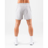 Men's elastic waist gym shorts with side split athletic running shorts with zipper pockets