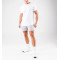 Men's elastic waist gym shorts with side split athletic running shorts with zipper pockets