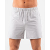 Men's elastic waist gym shorts with side split athletic running shorts with zipper pockets