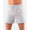 Men's elastic waist gym shorts with side split athletic running shorts with zipper pockets