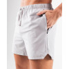 Men's elastic waist gym shorts with side split athletic running shorts with zipper pockets