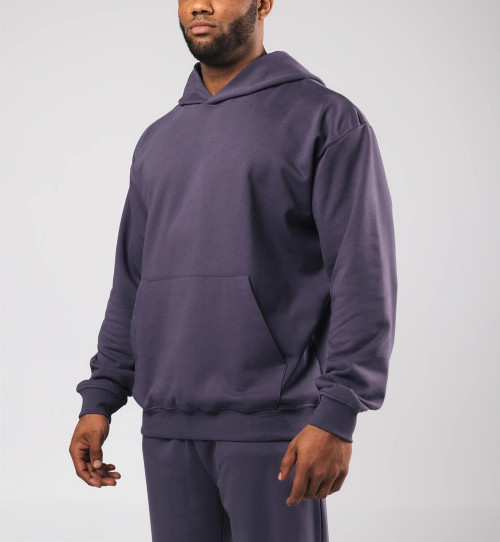 Men's heavyweight pullover hoodies with kangaroo pockets cozy fit cotton fleece sweatshirts