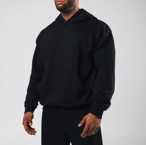Men's heavyweight pullover hoodies with kangaroo pockets cozy fit cotton fleece sweatshirts