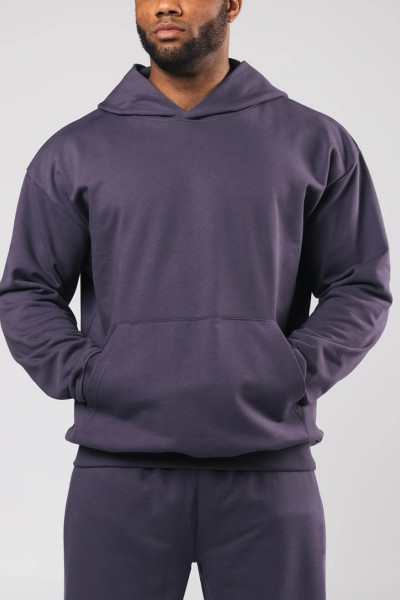 Men's heavyweight pullover hoodies with kangaroo pockets cozy fit cotton fleece sweatshirts