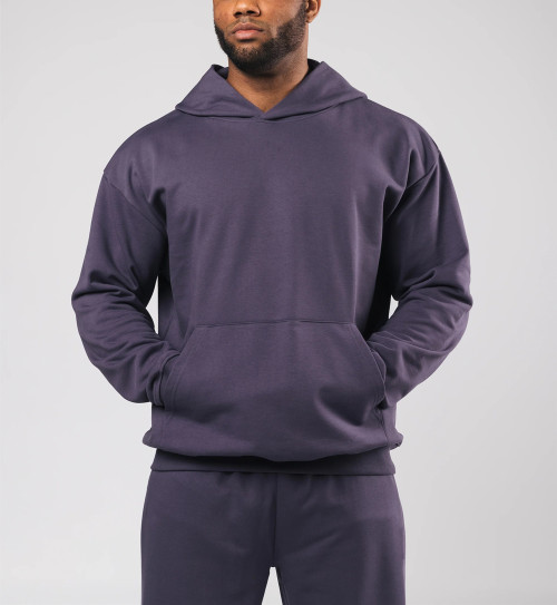 Men's heavyweight pullover hoodies with kangaroo pockets cozy fit cotton fleece sweatshirts