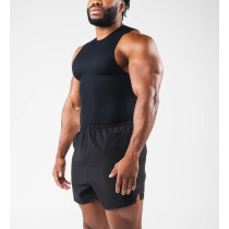 Men's slim fit crew neck stringers lightweight moisture wicking sleeveless gym top