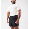 Men's ribbed short sleeve firm fitting tees bodybuilding sports tees