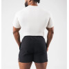 Men's ribbed short sleeve firm fitting tees bodybuilding sports tees