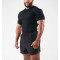Men's ribbed short sleeve firm fitting tees bodybuilding sports tees
