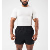 Men's ribbed short sleeve firm fitting tees bodybuilding sports tees
