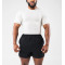 Men's ribbed short sleeve firm fitting tees bodybuilding sports tees