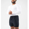 Men's long sleeve crew neck ribbed t shirts athletic fit sports tees
