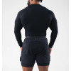Men's long sleeve crew neck ribbed t shirts athletic fit sports tees