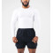 Men's long sleeve crew neck ribbed t shirts athletic fit sports tees