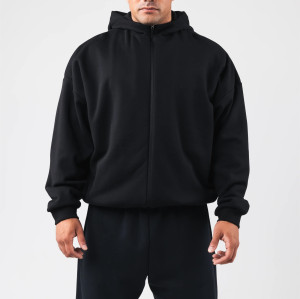 Full zip relaxed fit hoodies with side pockets