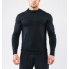 Long sleeve hooded athletic fit t shirts lightweight moisture wicking sports tees