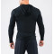 Long sleeve hooded athletic fit t shirts lightweight moisture wicking sports tees