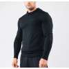 Long sleeve hooded athletic fit t shirts lightweight moisture wicking sports tees