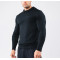 Long sleeve hooded athletic fit t shirts lightweight moisture wicking sports tees