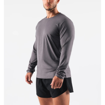 Men's long sleeve classic tee regular fit crew neck cotton t shirts