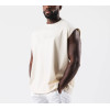 Men's crew neck workout tank tops loose fit cotton athleisure stringers
