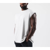 Men's crew neck workout tank tops loose fit cotton athleisure stringers