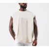 Men's crew neck workout tank tops loose fit cotton athleisure stringers