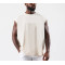 Men's crew neck workout tank tops loose fit cotton athleisure stringers